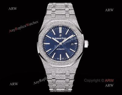 OMF Audemars Piguet Royal Oak 41mm 3120 Movement Forsted Gold Blue Face Watch